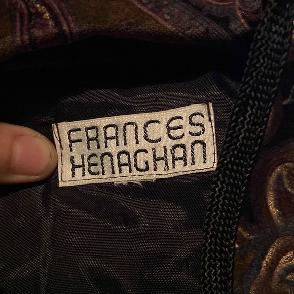 Frances Henaghan paisley brown with gold accents Victorian style velour jacket. - Picture 16 of 16